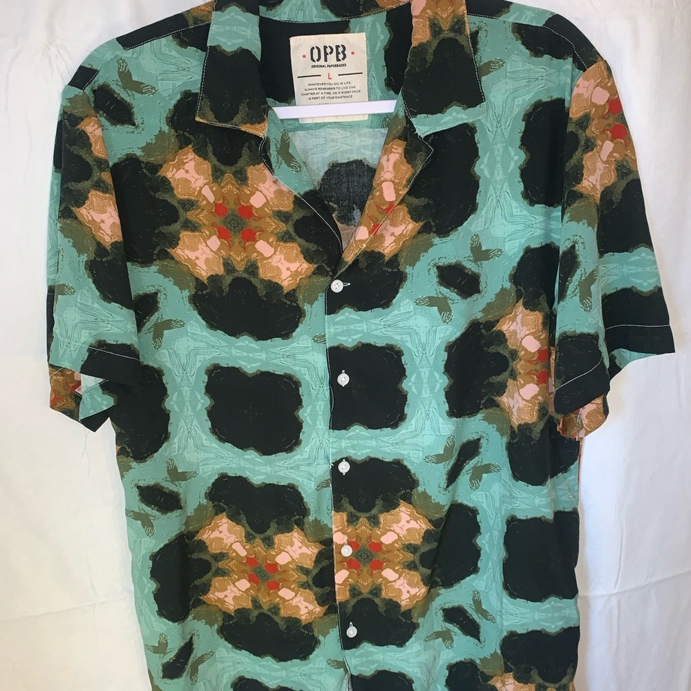 Original Paperbacks Rio Print Shirt Size Large